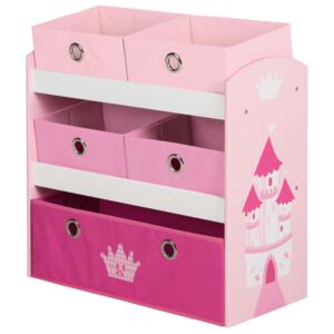 Roba Półka na zabawki Crown, różowa, 63,5 x 30 x 60 cm, MDF