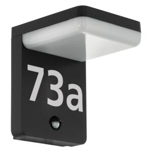 EGLO Zewnętrzna lampa ścienna LED z czujnikiem Amarosi, 10 W, czarna