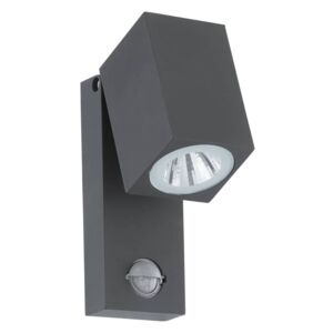 EGLO Zewnętrzna lampa ścienna LED z czujnikiem Sakeda, 5 W, antracyt