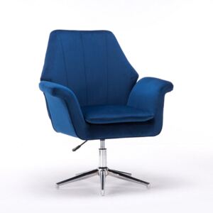 Niebieski fotel obrotowy ERNESTO ( SC-M9038 ) / welur