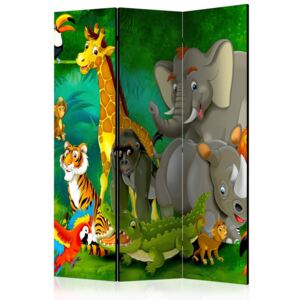 SELSEY Parawan 3-częściowy - Kolorowe safari