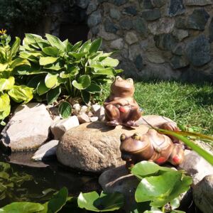 Ceramiczna żaba zabawna - siedząca
