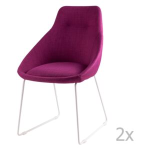Zestaw 2 różowych krzeseł sømcasa Alba