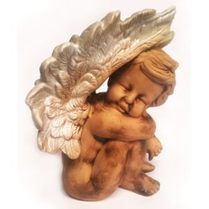 Ceramiczny anioł duży - naturalny