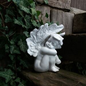 Ceramiczny anioł duży - biały
