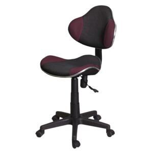 SELSEY Fotel biurowy Morild czarno-fioletowy