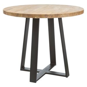 SELSEY Stół okrągły Dalvik średnica 80 cm z litego drewna