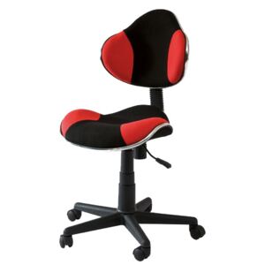 SELSEY Fotel biurowy Morild czarno - czerwony