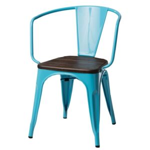 SELSEY Krzesło Paris Arms Wood niebieskie sosna szczotkowana