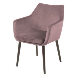SELSEY Krzesło tapicerowane Marcelio różowo - brązowe