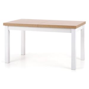 SELSEY Stół rozkładany Lorez 140-220x80 cm biały-dąb sonoma