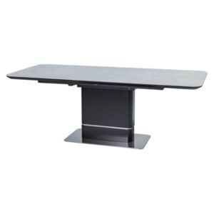 SELSEY Stół rozkładany Jukatan 160-210x 90 cm szary marmur - czarny