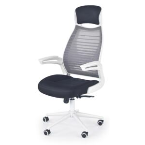 SELSEY Fotel biurowy Flix biało-czarny
