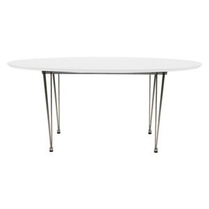 SELSEY Stół rozkładany Vuka 170-270x100 cm biały z chromowaną podstawą
