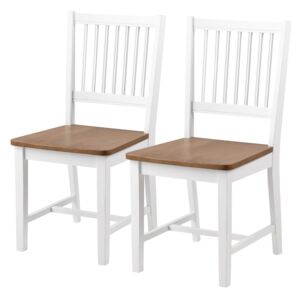 SELSEY Zestaw dwóch krzeseł Barimo białe