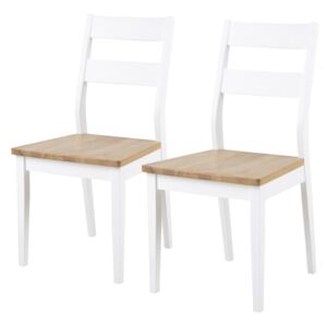 SELSEY Zestaw dwóch krzeseł Supetar białe