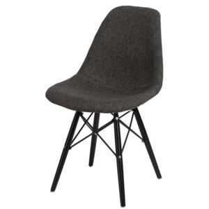 Fotel ELIOR Loko, szaro-czarny, 56x45x80 cm
