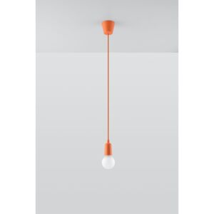 SOLLUX Nowatorska Lampa Wisząca DIEGO 1 Pomarańczowa Zwis Żarówka Oświetlenie Sufitowe LED