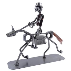 Metalowa figurka Jeździec tresujący konia. Dla jeźdźca
