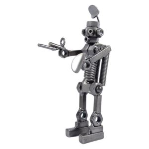 Metalowa figurka Robot. Prezent dla Inżyniera