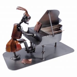 Metalowa figurka Pianistka. Oryginalny prezent dla Pianistki