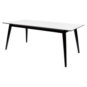 SELSEY Stół rozkładany Bimnal czarno-biały 195-285x90 cm