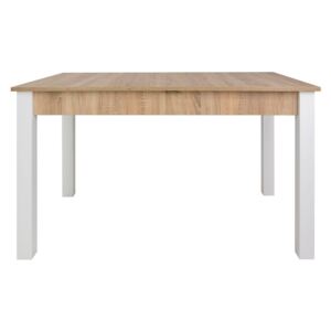 SELSEY Stół rozkładany Eagor 125-165x80 cm dąb sonoma - biały