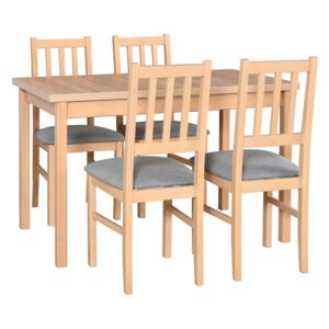 MEBLINE Stół MAX 10 + krzesła BOS 4 (4szt.) - zestaw DX2