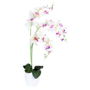 Storczyk sztuczny 24 kwiaty biały