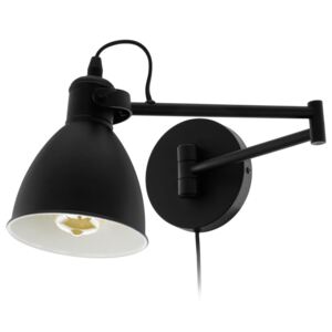 EGLO Lampa ścienna LED San Peri, stalowa, czarna
