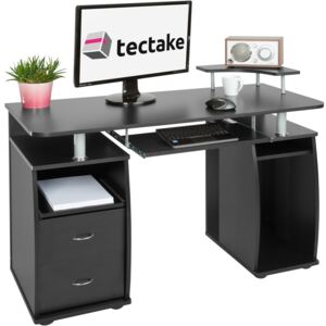 Tectake 402037 biurko pod komputer 115x55x87 cm - czarny