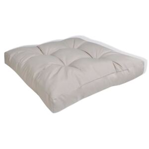 Tapicerowana poduszka do siedzenia, biała, 60x60x10 cm