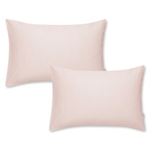 Zestaw 2 różowych na poszewek na poduszki z satyny bawełnianej Bianca Standard, 50x75 cm