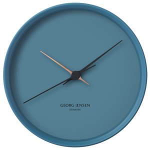 Zegar ścienny Georg Jensen Koppel Ø 22 cm, niebieski