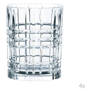 Zestaw 4 szklanek na whisky ze szkła kryształowego Nachtmann Square Whiskey Komplet, 345 ml