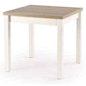 SELSEY Stół rozkładany Lea 80-160x80 cm biały-dąb sonoma
