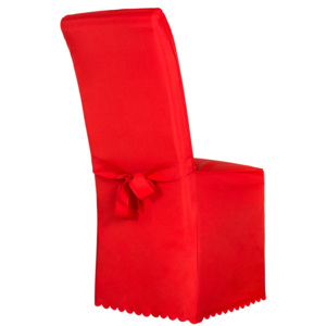 Tectake 401403 pokrowiec na krzesło narzuta - czerwony, nie wzorzysty