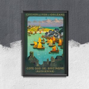 Plakat w stylu vintage Plakat w stylu vintage Bretania Francja