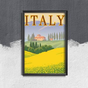 Plakat w stylu retro Plakat w stylu retro Włochy Zobacz