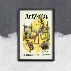 Plakat w stylu retro Plakat w stylu retro Linie lotnicze Arizona Delta