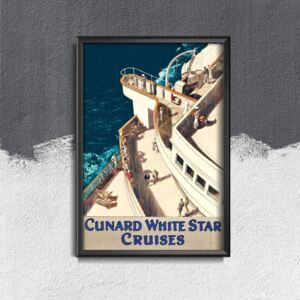 Plakatyw stylu retro Plakatyw stylu retro Cunard White Star Cruises