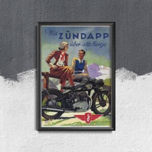 Plakat w stylu vintage Plakat w stylu vintage Zündapp
