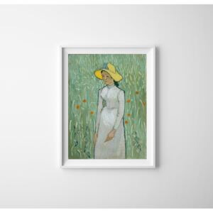 Plakat w stylu retro Plakat w stylu retro Dziewczyna w bieli Vincent van Gogh