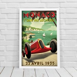 Retro plakat Retro plakat Grand Prix Autmobile Monaco