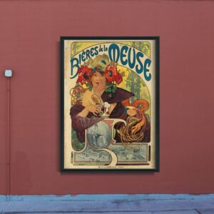 Plakat retro Plakat retro Art Nouveau Advertising-Biéres de la Meuse