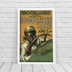 Plakat vintage Plakat vintage Grand Prix plakat Brooklands The British Miles Race
