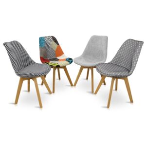 Designerskie krzesło tapicerowane CONTI2 - różne wzory