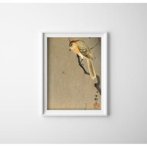 Plakat w stylu vintage Plakat w stylu vintage Ptak i pająk na gałęzi autorstwa Ohary Koson
