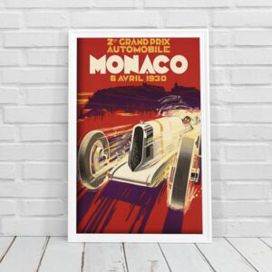Plakat retro do salonu Plakat retro do salonu Grand Prix Monako