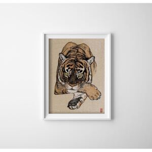 Plakaty w stylu retro Plakatyw stylu retro Tygrys autorstwa Yoshidy Toshi